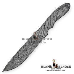 Damascus Blade Blank Hand Forged for Skinner Knife Making Supplies AB12