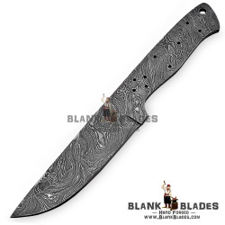Damascus Blade Blank Hand Forged for Skinner Knife Making Supplies AB15