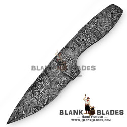 Damascus Blade Blank Hand Forged for Skinner Knife Making Supplies AB25