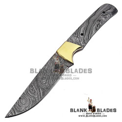 Damascus Blade Blank Hand Forged for Skinner Knife Making Supplies AB48