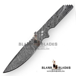 Damascus Blade Blank Hand Forged for Skinner Knife Making Supplies AB51