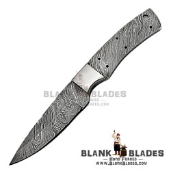 Damascus Blade Blank Hand Forged for Skinner Knife Making Supplies AB73