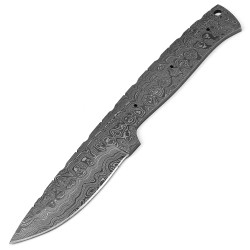 Damascus Blade Blank Hand Forged for Skinner Knife Making Supplies AB83