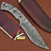 Knife Making Kit DIY includes Damascus Blade Blank, Pins, Handle Scales, Leather Sheath as Knife Making Supplies NB102