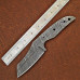 Knife Making Kit DIY includes Damascus Blade Blank, Pins, Handle Scales, Leather Sheath as Knife Making Supplies NB104