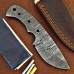 Knife Making Kit DIY includes Damascus Blade Blank, Pins, Handle Scales, Leather Sheath as Knife Making Supplies NB105