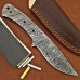 Knife Making Kit DIY includes Damascus Blade Blank, Pins, Handle Scales, Leather Sheath as Knife Making Supplies NB108
