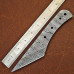 Knife Making Kit DIY includes Damascus Blade Blank, Pins, Handle Scales, Leather Sheath as Knife Making Supplies NB110